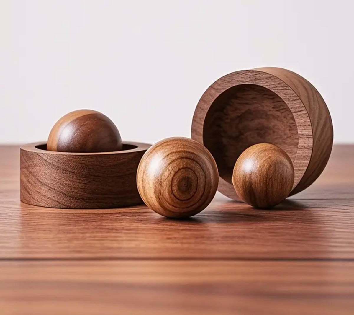 Walnut Wood Sphere Passive Diffuser - Source by Studio Skara, view 3