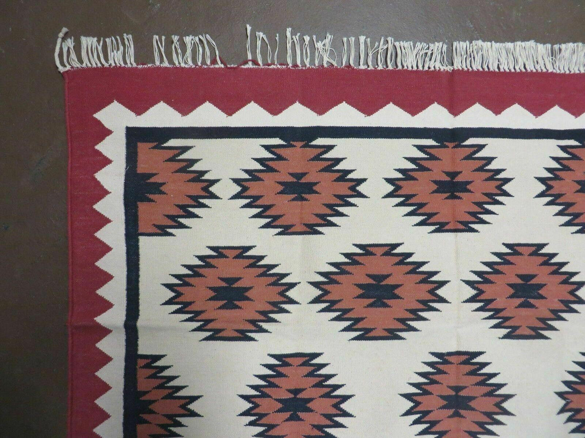 5' X 8' Hand Woven Wool Rug Contemporary Kilim Dhurrie Modern Oriental Area Rug - Jewel Rugs, view 6