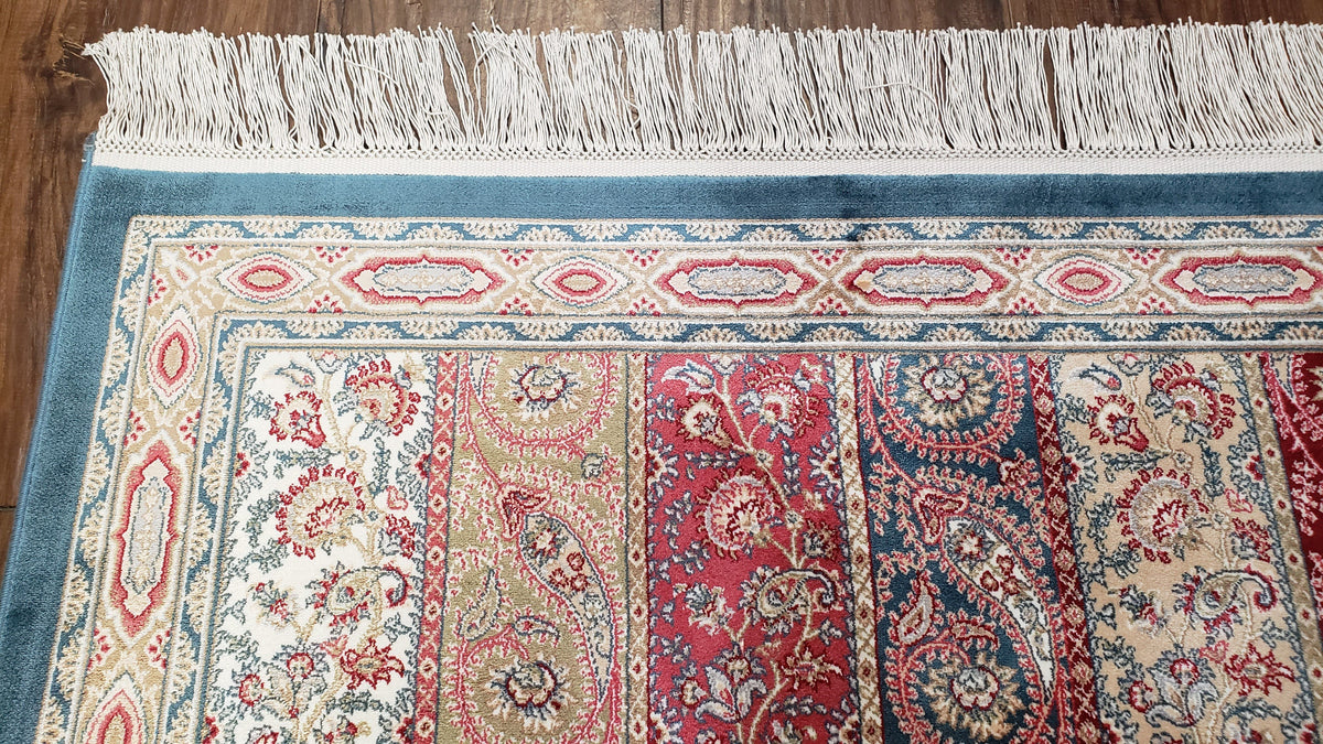 Paisley Pattern Silk Rug, Boteh Design, All Silk Accent Rug, Oriental Carpet, Very Detailed, 2' 8" x 4' 1", New, Bamboo Silk - Jewel Rugs, view 5