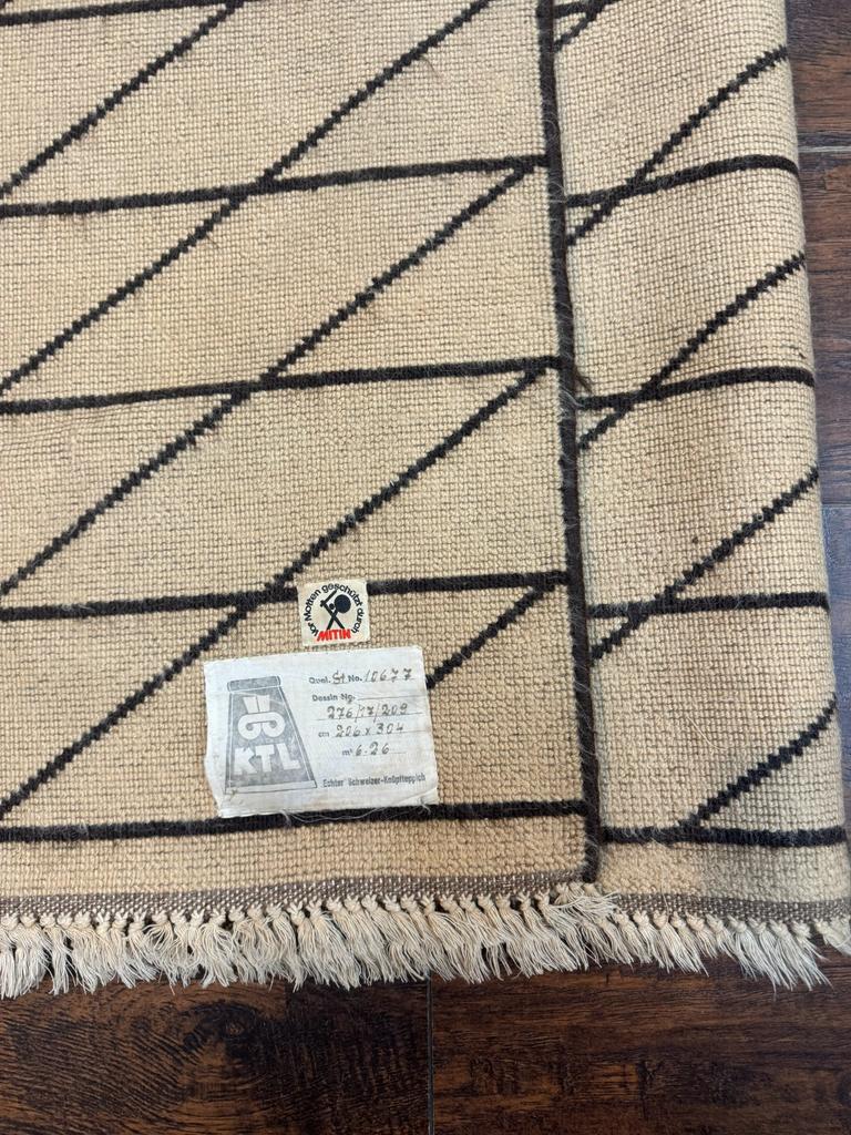 German Rug 7x10, Vintage Handmade Carpet, Contemporary - Jewel Rugs, view 11