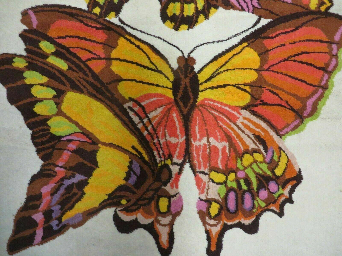 4' X 6' Tartare Modern Hand Knotted Spainsh Wool Rug Butterfly Getting Wings Nice - Jewel Rugs, view 13