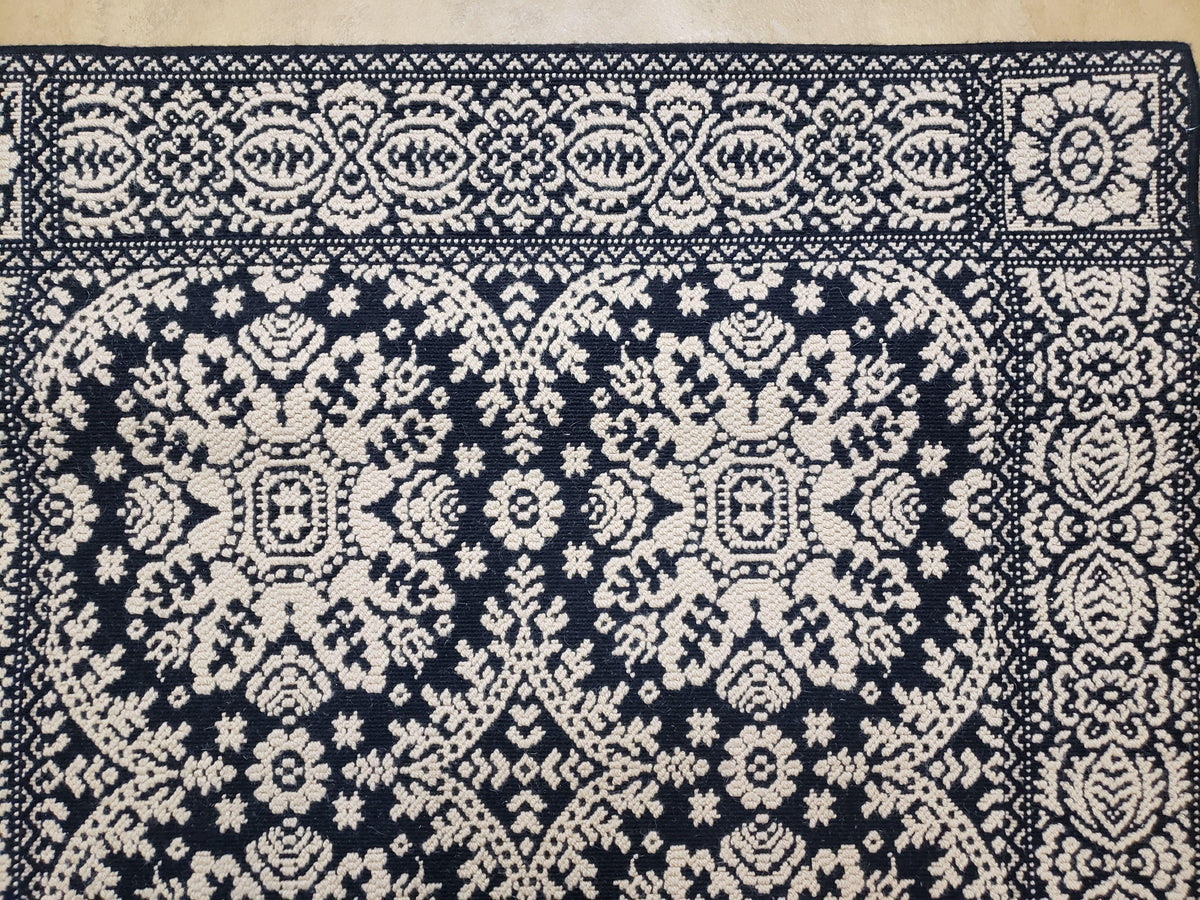 4x6 Power-Loomed Rug Dark Navy Blue & Ivory Oriental Carpet Nice - Jewel Rugs, view 7
