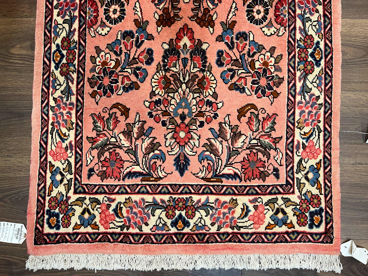 Persian Sarouk Runner Rug 2.9 x 13.6, Wool Floral Hand Knotted Runner - Jewel Rugs, view 5