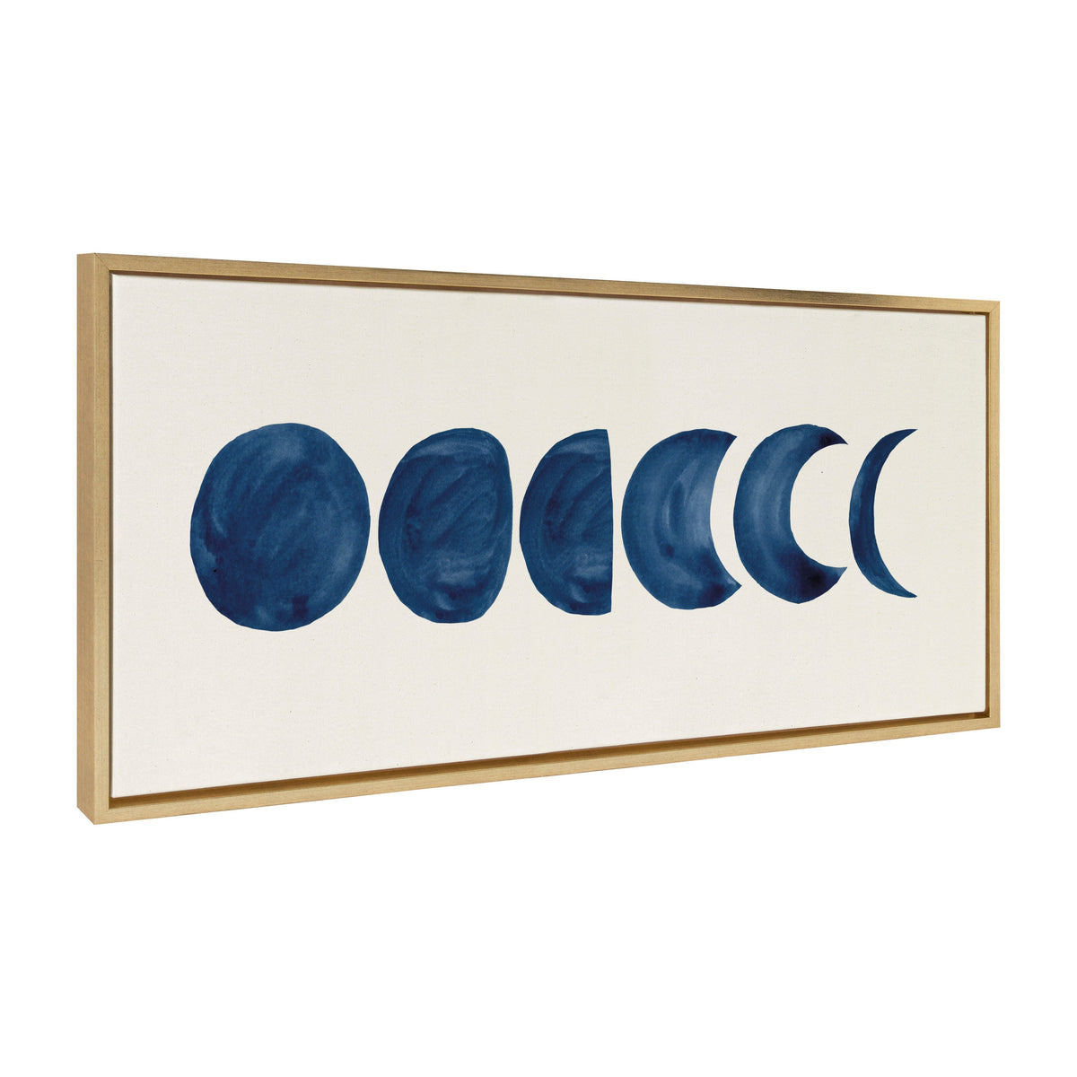Sylvie Linear Moon Phases Framed Canvas by Teju Reval