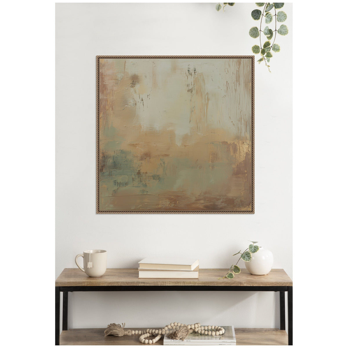 Sage Horizon No. 2 by Amy Lighthall Framed Canvas Wall Art Print