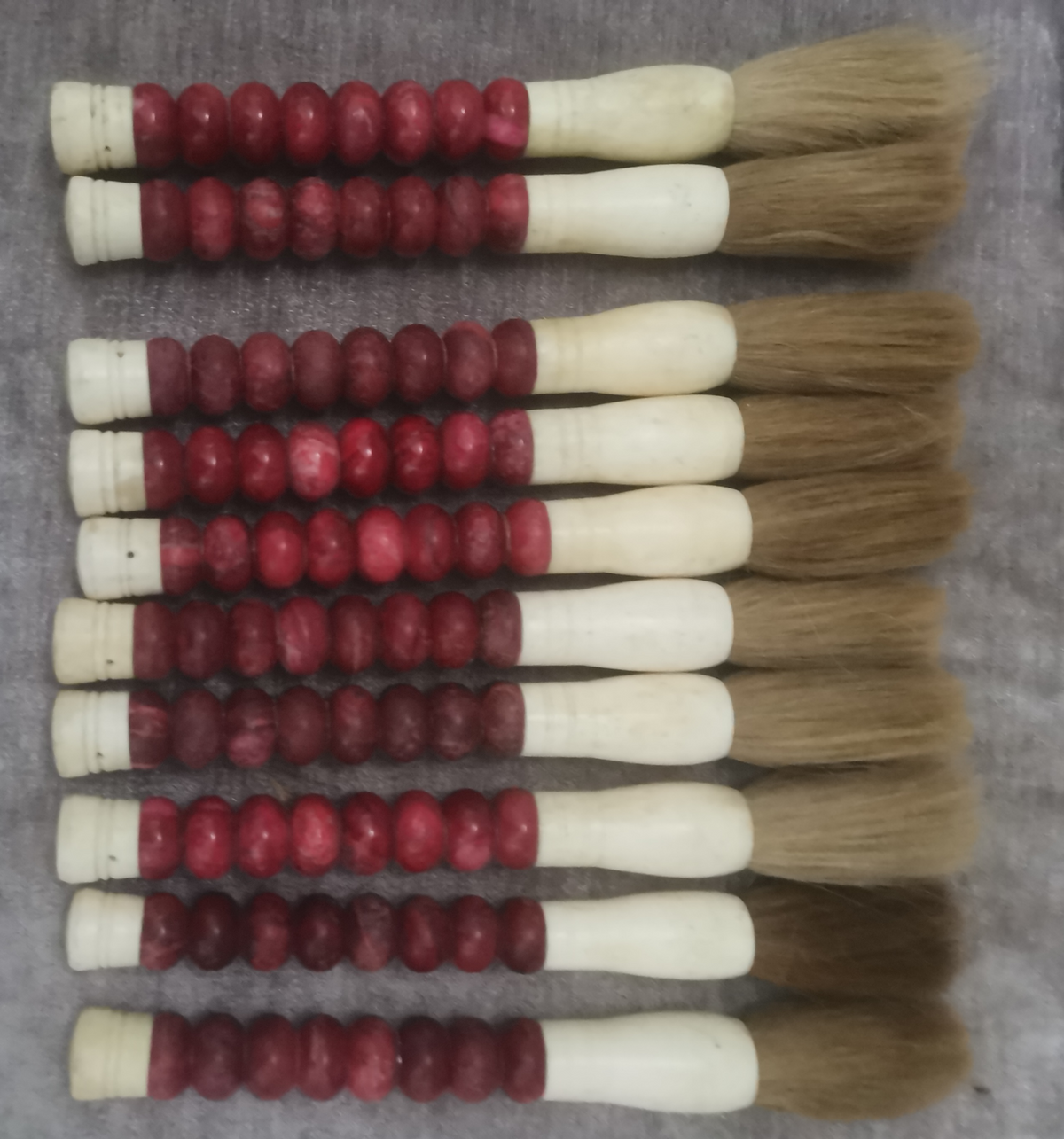 Approx. 12 Inches Long Red Jade Abacus Calligraphy Brush