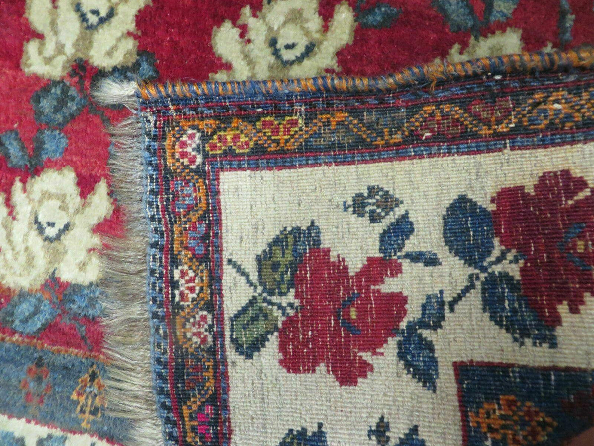 4' X 5' Semi Antique Handmade Fine Turkish Flowers Bouquet Wool Rug Nice - Jewel Rugs, view 11