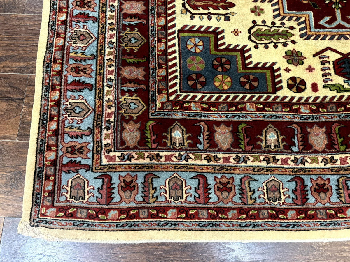 Turkish Kazak Rug 6x9, Geometric Medallions - Jewel Rugs, view 8
