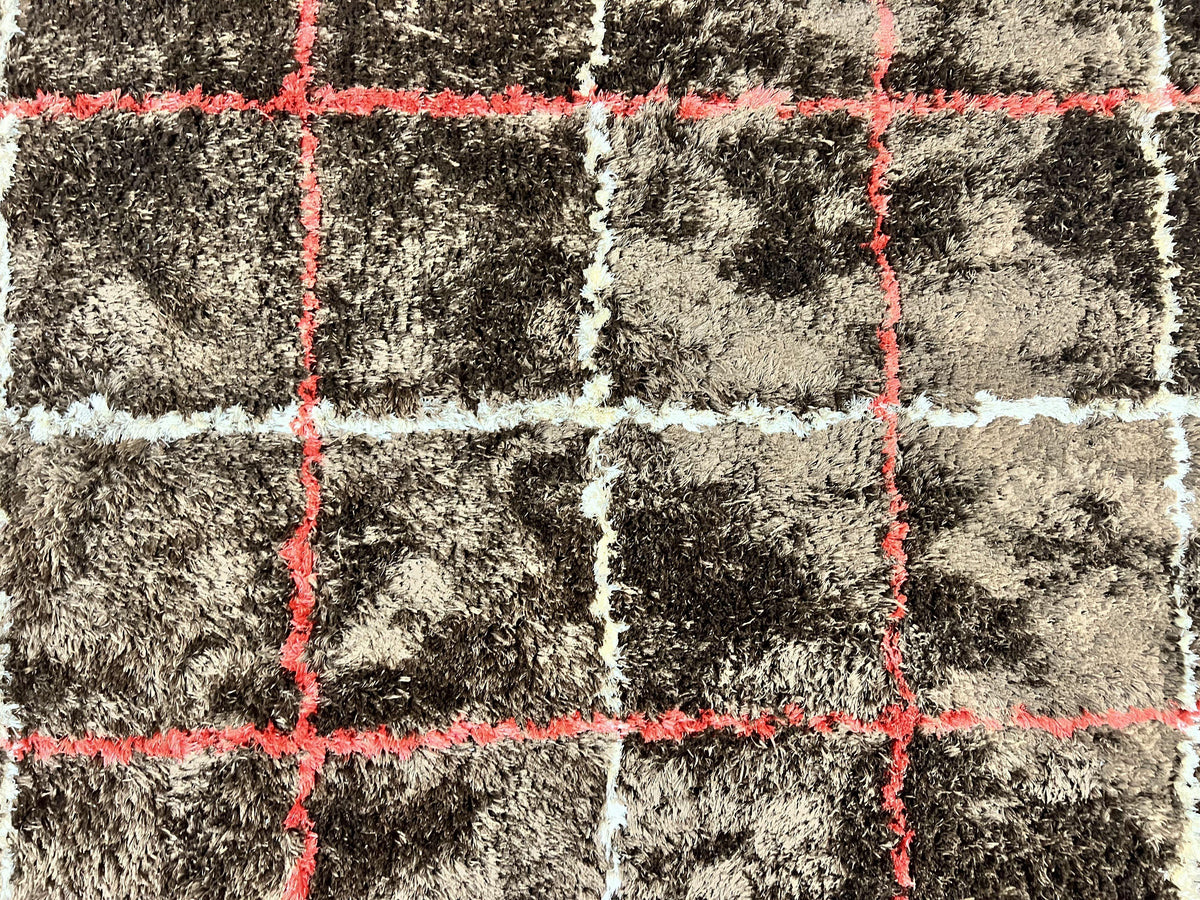 Shag Rug 6x8, Brown, Panel Design - Jewel Rugs, view 5
