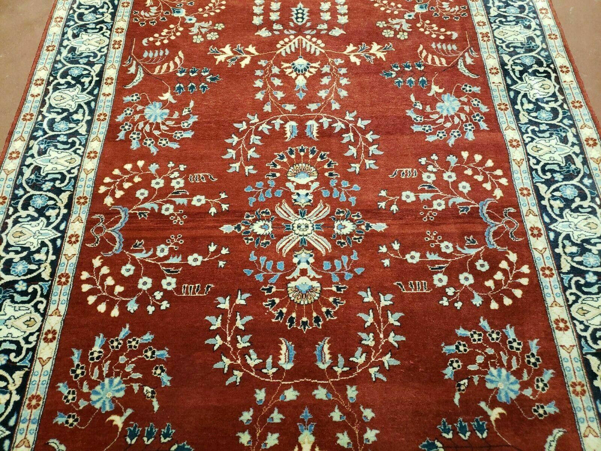 4' X 6' Vintage Handmade Pakistani Rug Highly Detailed Red - Jewel Rugs, view 4
