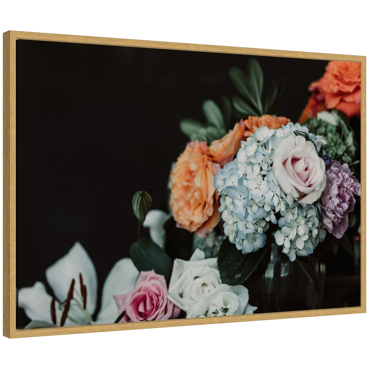 Sylvie Hydrangea Crush Framed Canvas by Alicia Abla