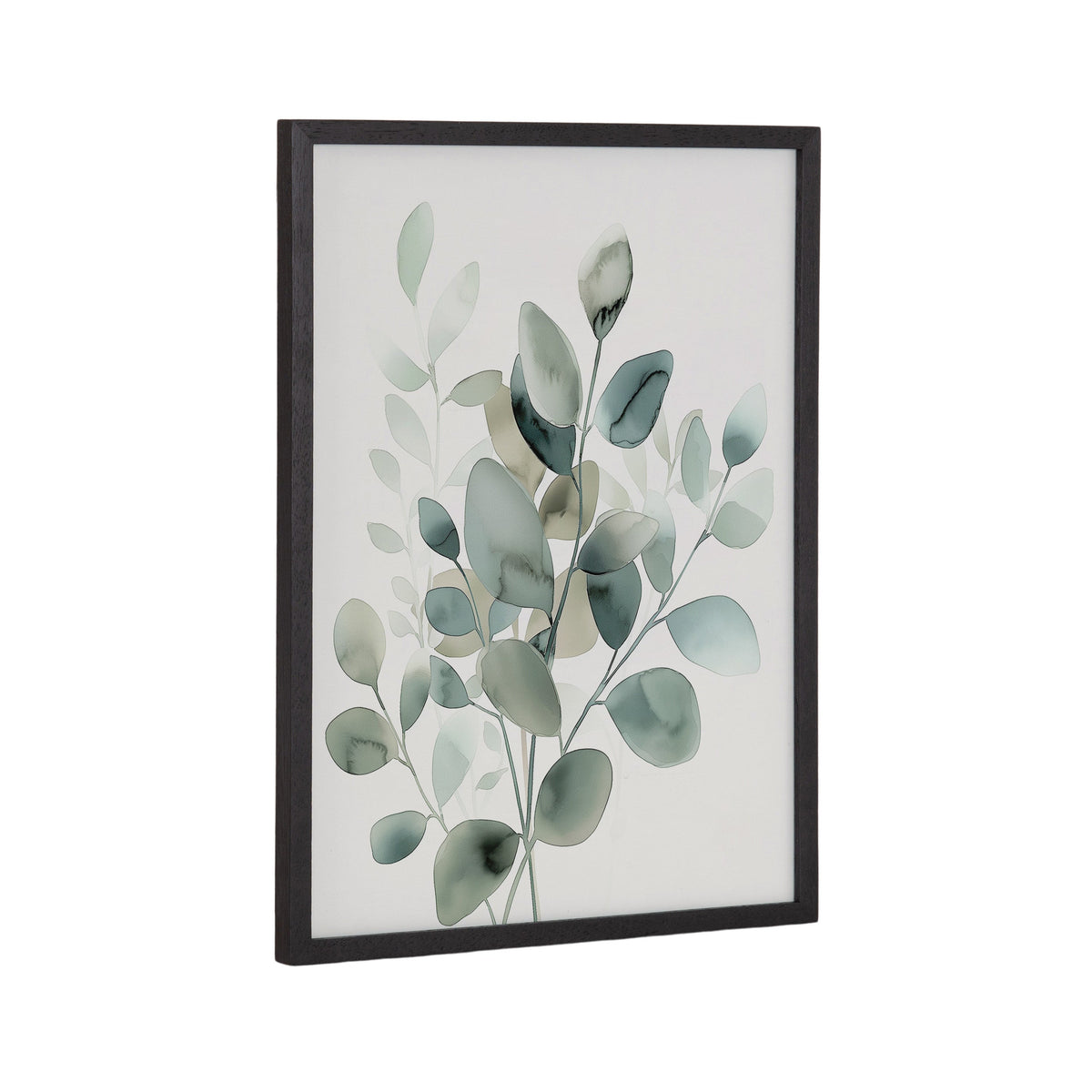 Gallery Modern Minimalist Botanical Watercolor in Muted Teal Print by The Creative Bunch Studio