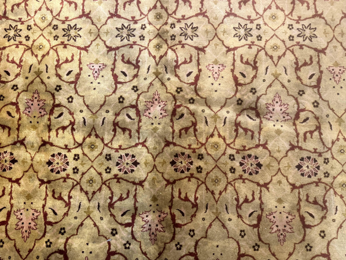 Pak Persian Rug 8x10, Allover Pattern, Gold-Tan, Fine 200 KPSI - Jewel Rugs, view 5
