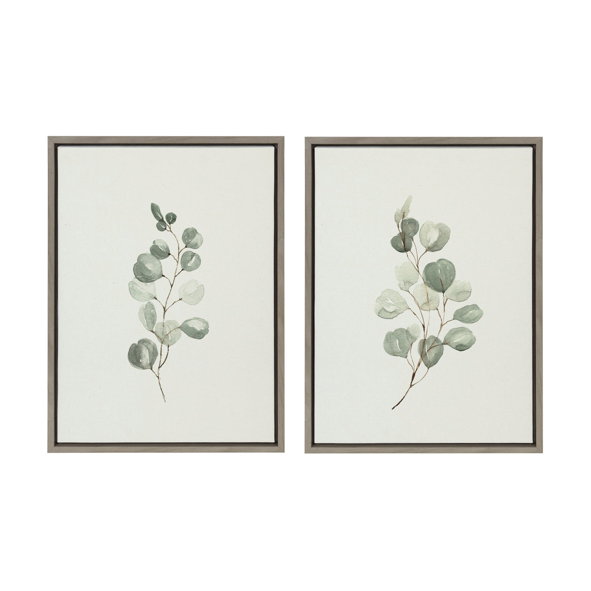 Sylvie Eucalyptus Framed Canvas Set by Maja Mitrovic of Makes My Day Happy