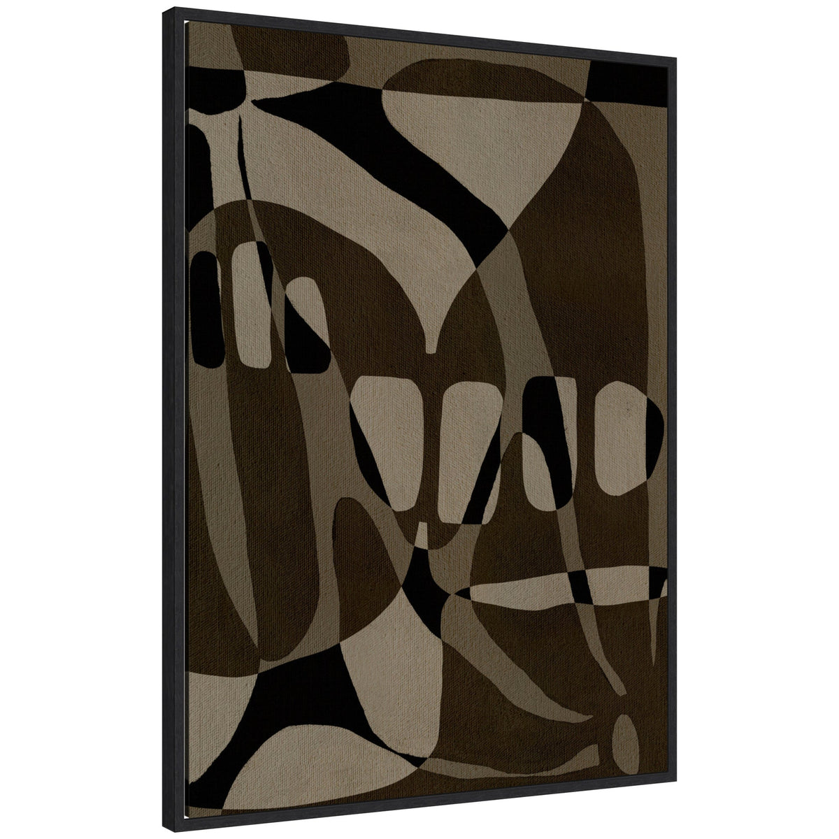 Sylvie Contour 1 Framed Canvas by Shatha Al Dafai