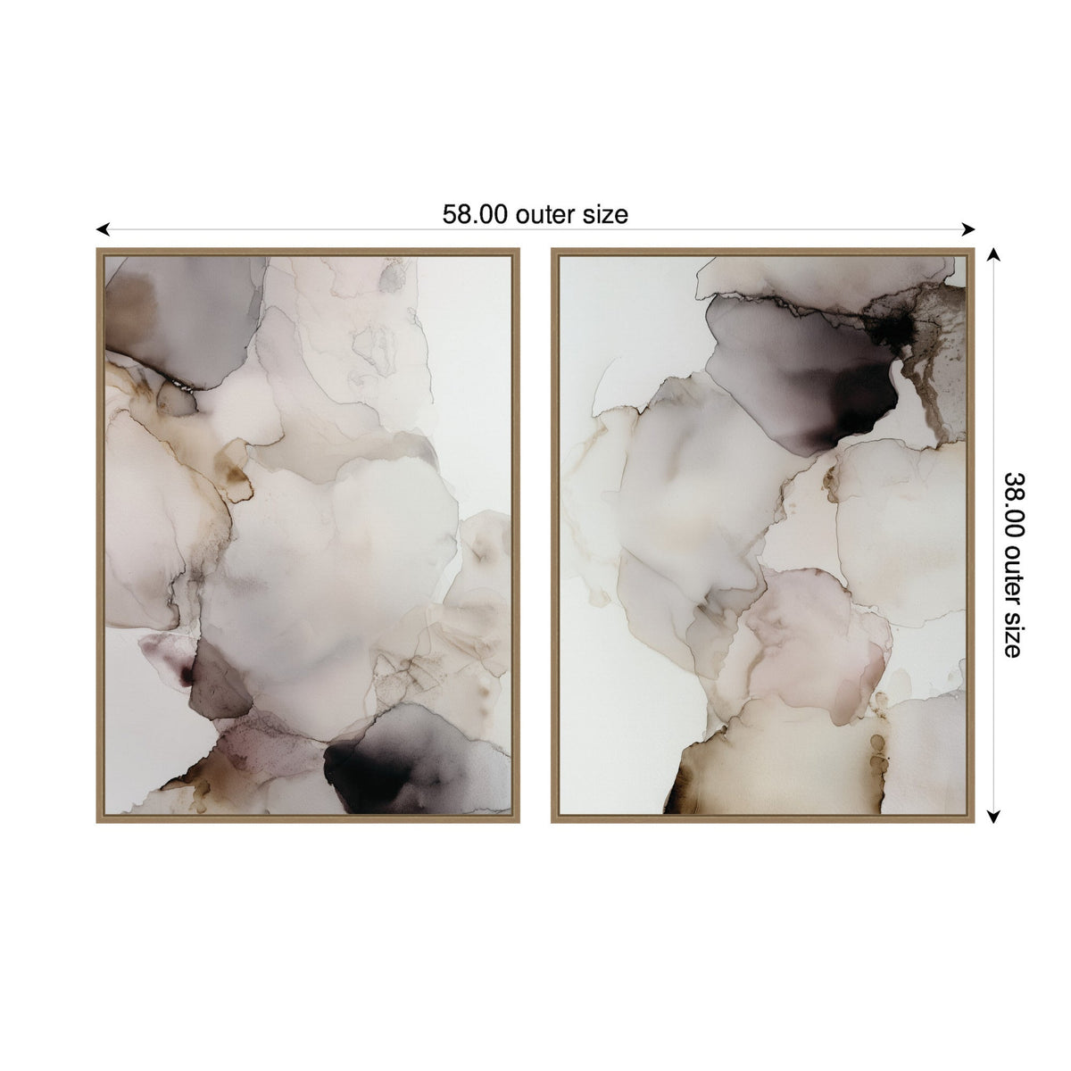 Smoke No. 1 & No. 2 2 Piece Framed Canvas Wall Art Set by Amy Lighthall