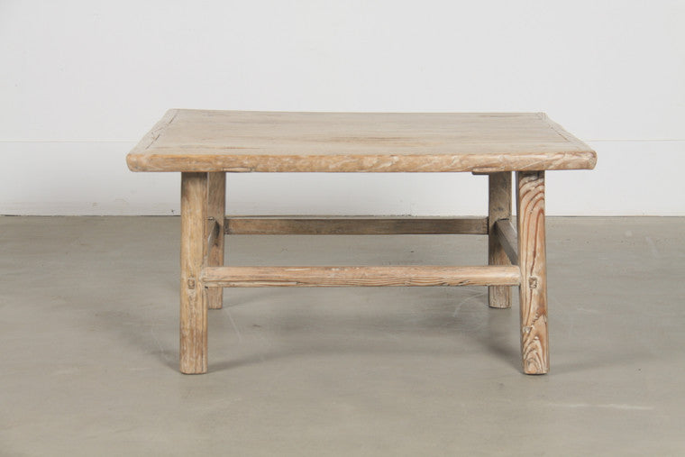 Elmwood Vintage Coffee Table Weathered Natural Warm Wood Tone 36x34x16H image 3
