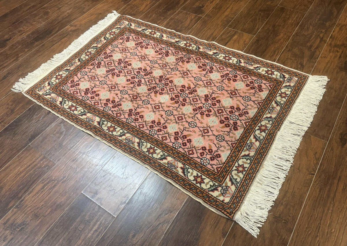 Turkish Sivas Rug 3x4, Pink, Handmade, Wool, Vintage - Jewel Rugs, view 13