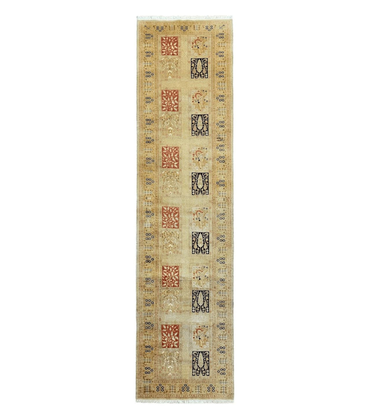 3' 2" x 12 ' 6" Pak Persian Safavieh Runner Haji Jalil Fine Runner Rug 3ft Runner 12ft Runner 13ft Runner Panel Design Runner Hand-Knotted - Jewel Rugs