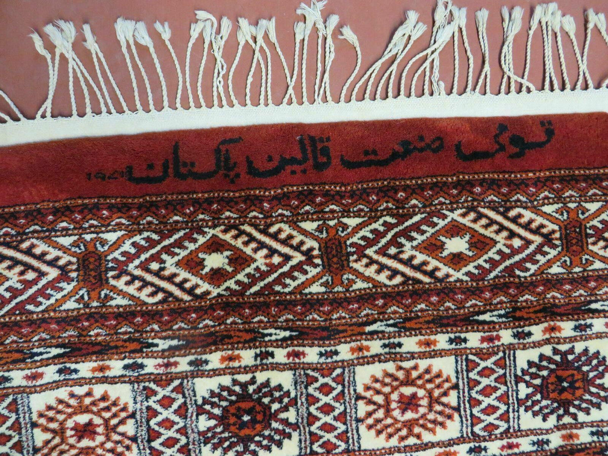 7' X 9' Vintage Handmade Bokhara Turkoman Pakistan Wool Rug Carpet Nice - Jewel Rugs, view 11