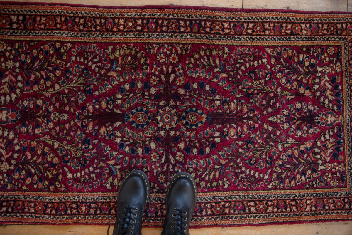 2.5x5 Vintage Fine American Sarouk Rug Runner