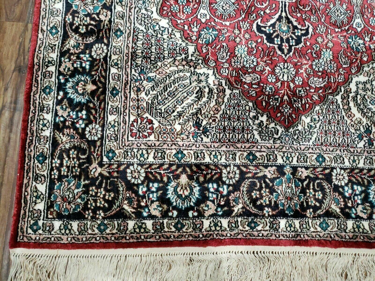 3' X 5' Vintage Fine Handmade India Oriental Kashmir Silk Rug 400 KPSI Wow - Jewel Rugs, view 8