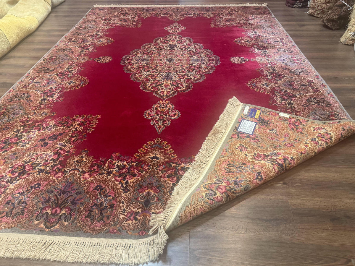 Karastan Rug 8.8 x12 Red Kirman #762, Original 700 Series, Vintage Karastan Carpet, Discontinued Karastan Rug, Karastan Wool Area Rug - Jewel Rugs, view 12