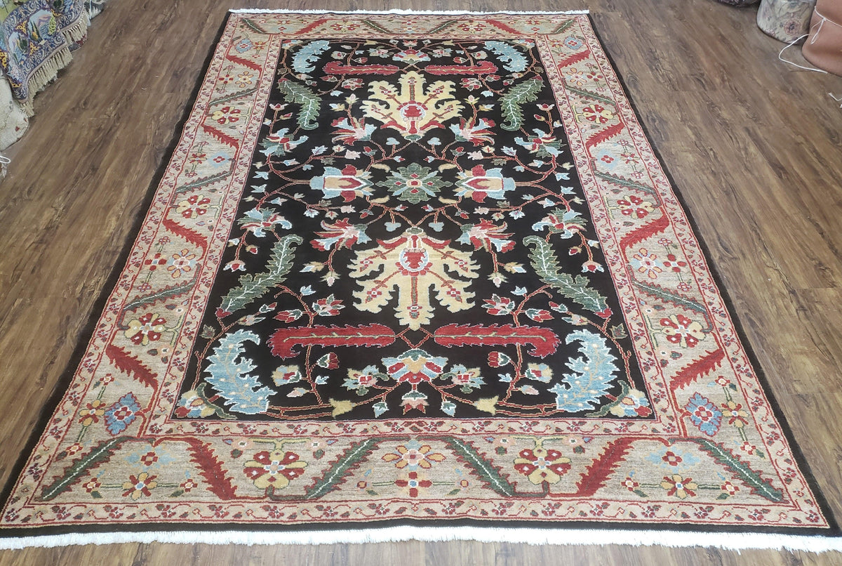 Peshawar Rug, 6x9 Rug, Hand Knotted Wool Area Rug, Black and Silver Rug, Unique Oriental Carpet, Handmade, Medium Sized Rug, Persian Rug - Jewel Rugs, view 2