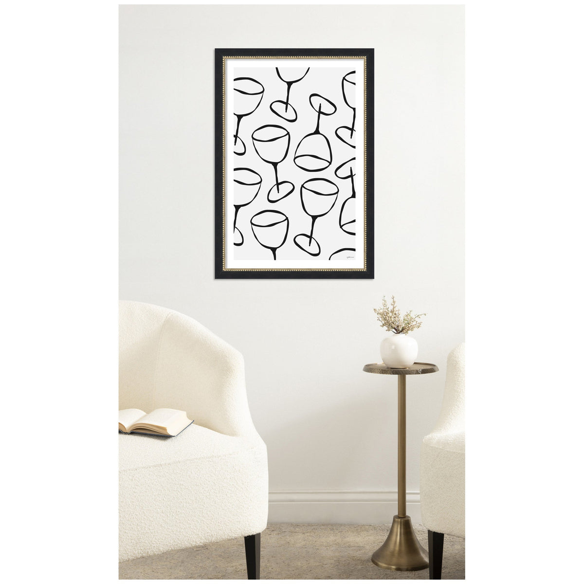 Wine Everywhere by Gabrielly Guedes Framed Wall Art Print