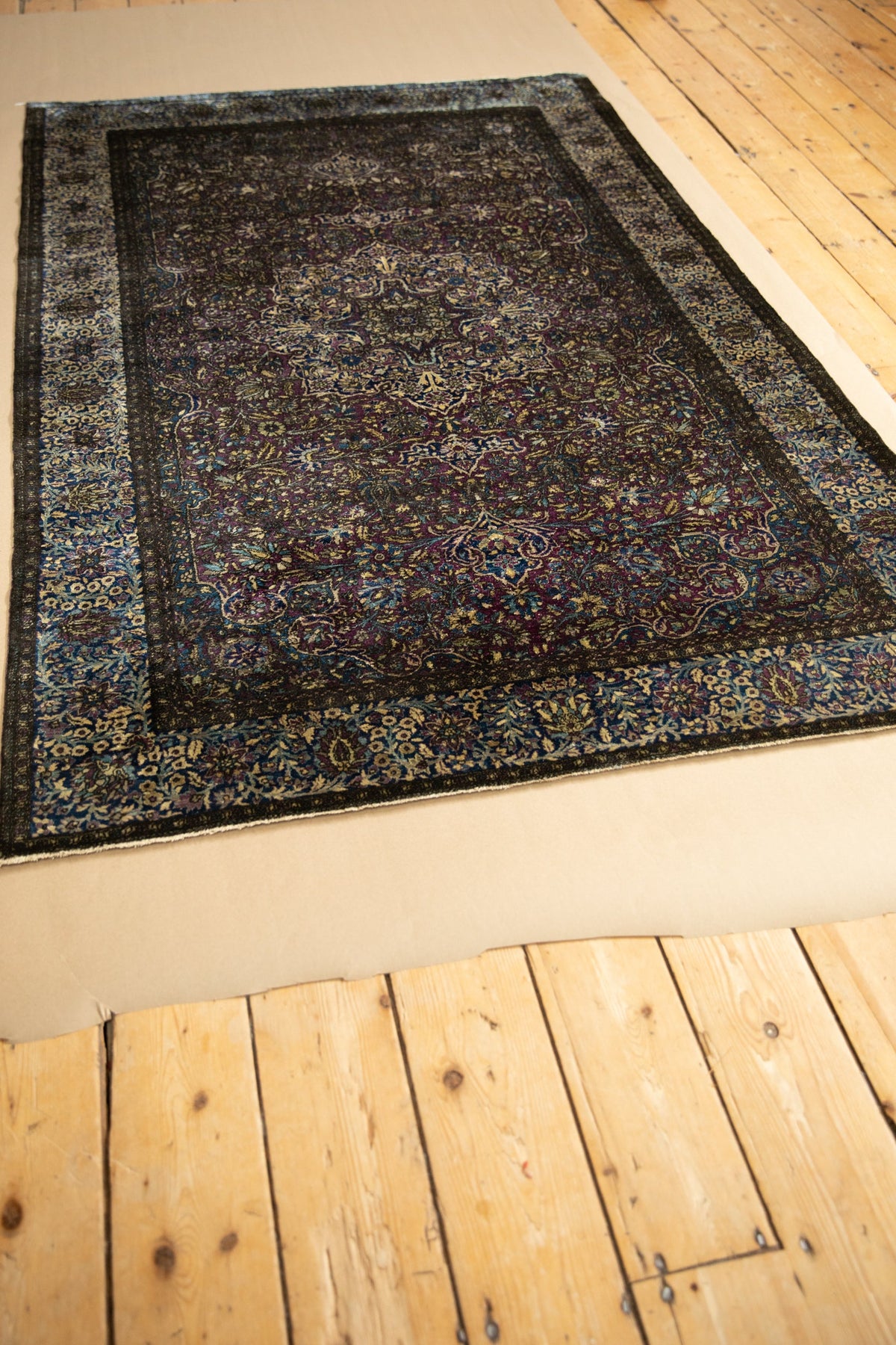4x7 Antique Silk Kashan Rug