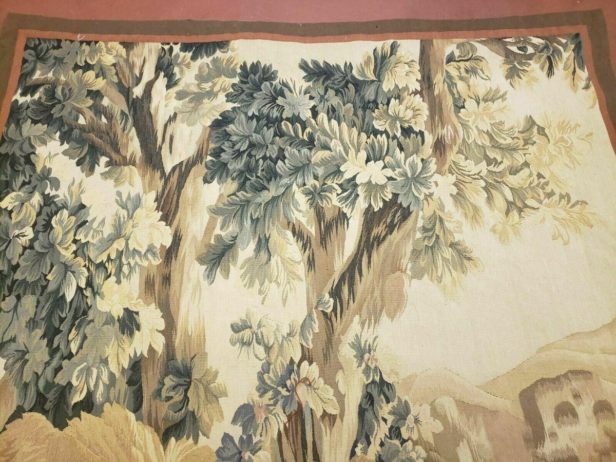 4' X 6' Tapestry French Design Handmade Aubusson Weave Nature One Of A Kind - Jewel Rugs, view 4