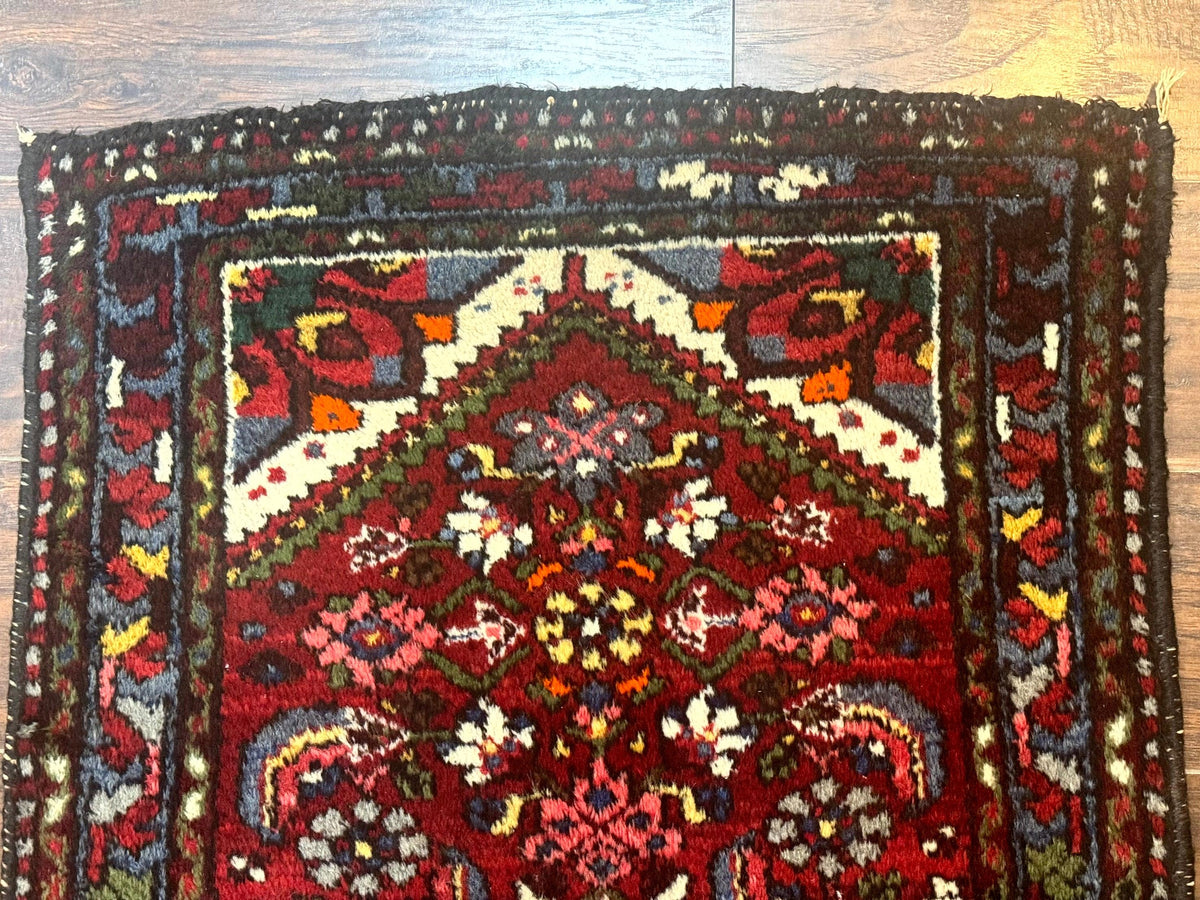 Small Red Persian Tribal Rug 2.6 x 4, Wool Rug, Persian Hamadan Rug - Jewel Rugs, view 4