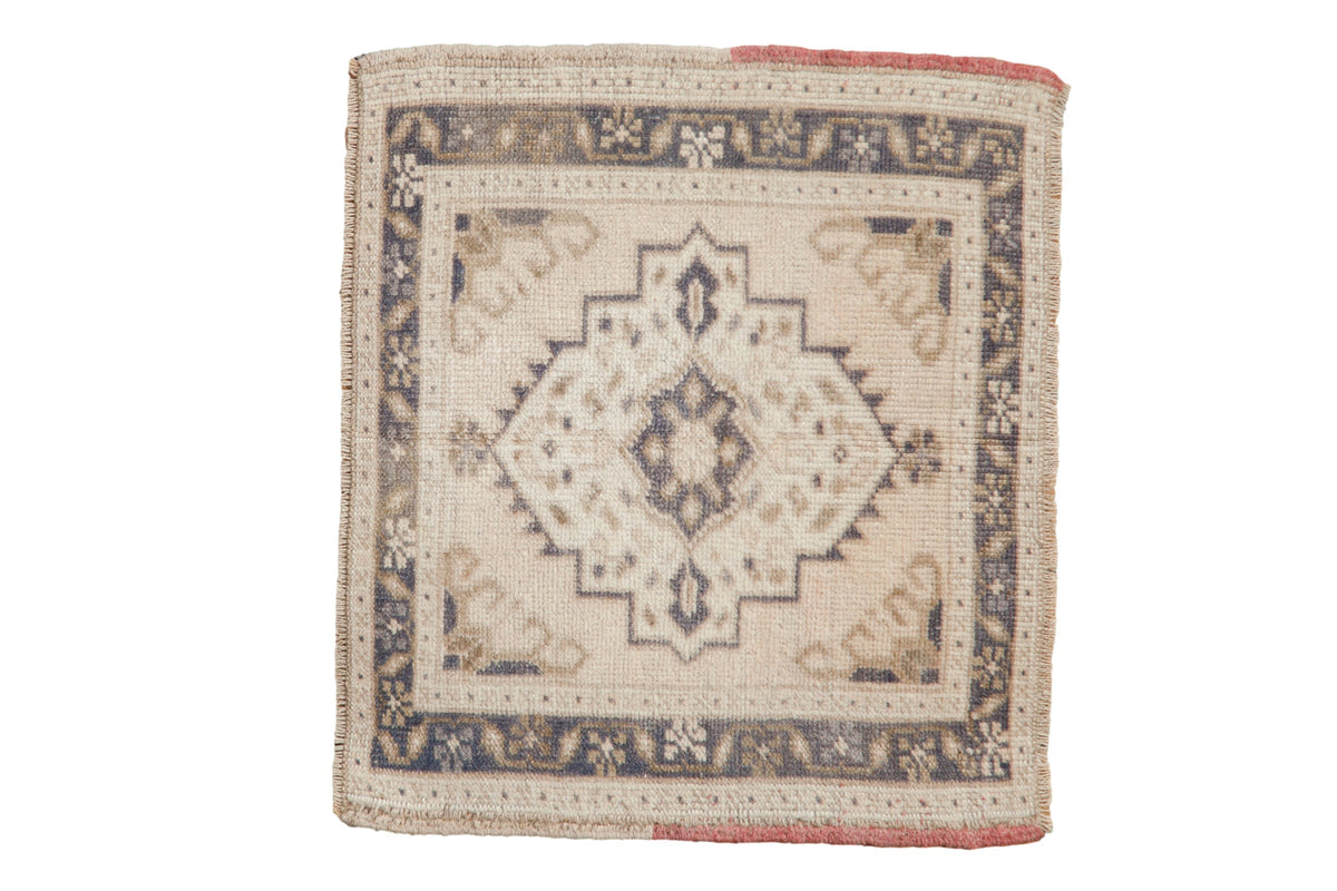 2x2 Vintage Distressed Oushak Square Rug Mat