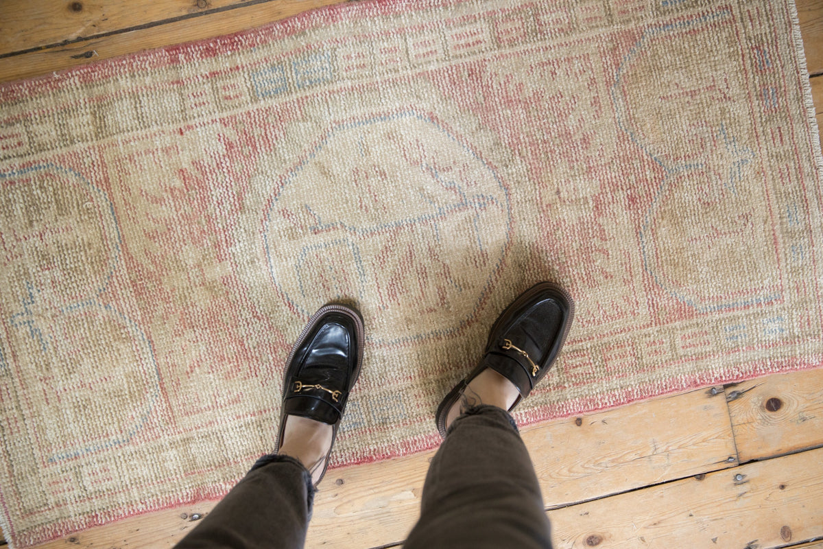 2x4.5 Vintage Distressed Oushak Rug Runner