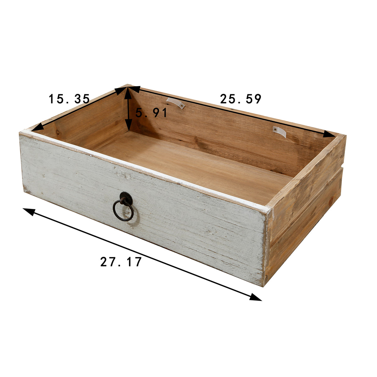 Amalfi Two Tones Chest of Drawers Antique off white 63x18x35