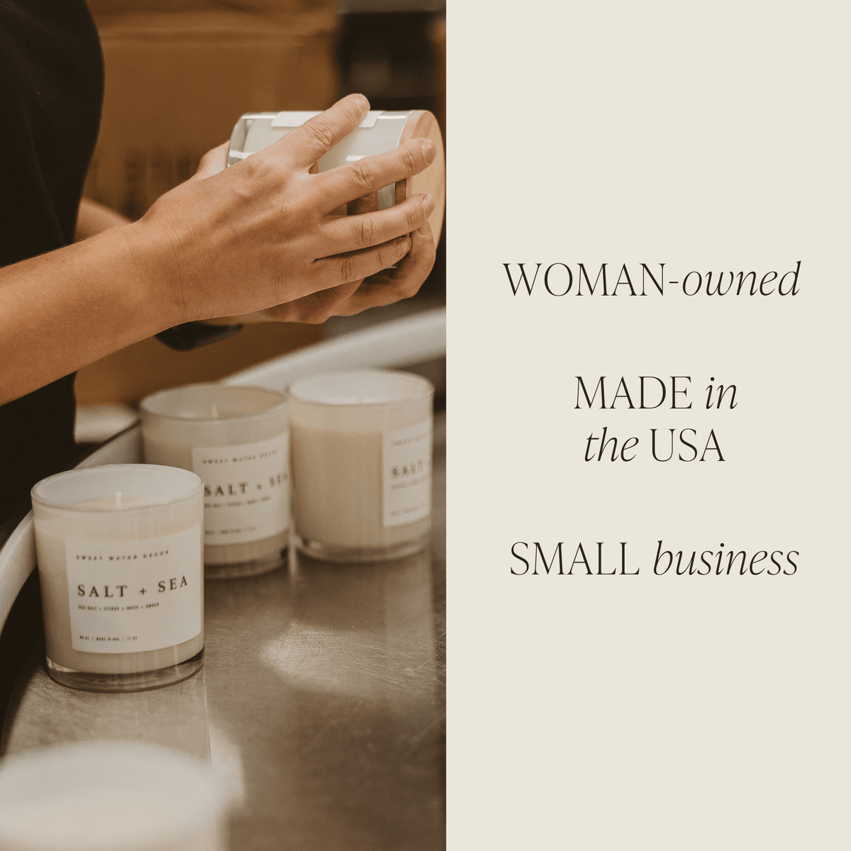 Weekend Soy Candle - White Jar - 11 oz - Sweet Water Decor, view 6