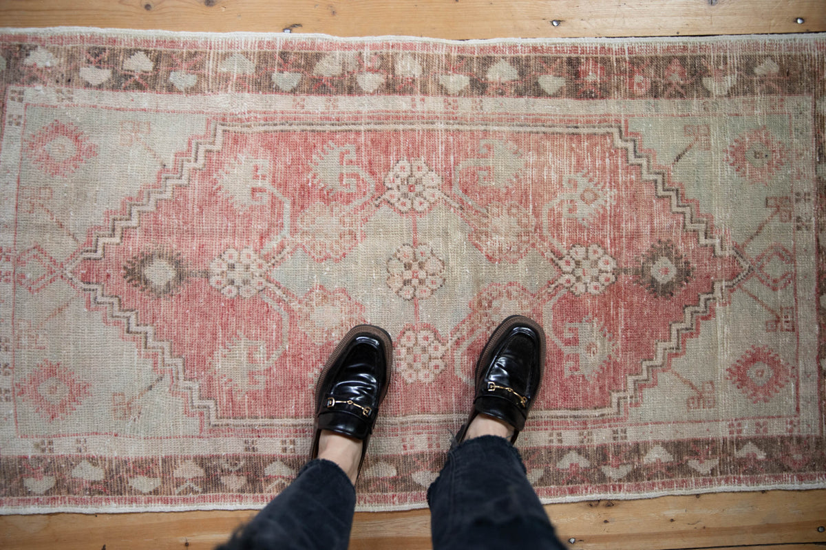 2.5x5 Vintage Distressed Oushak Rug Runner