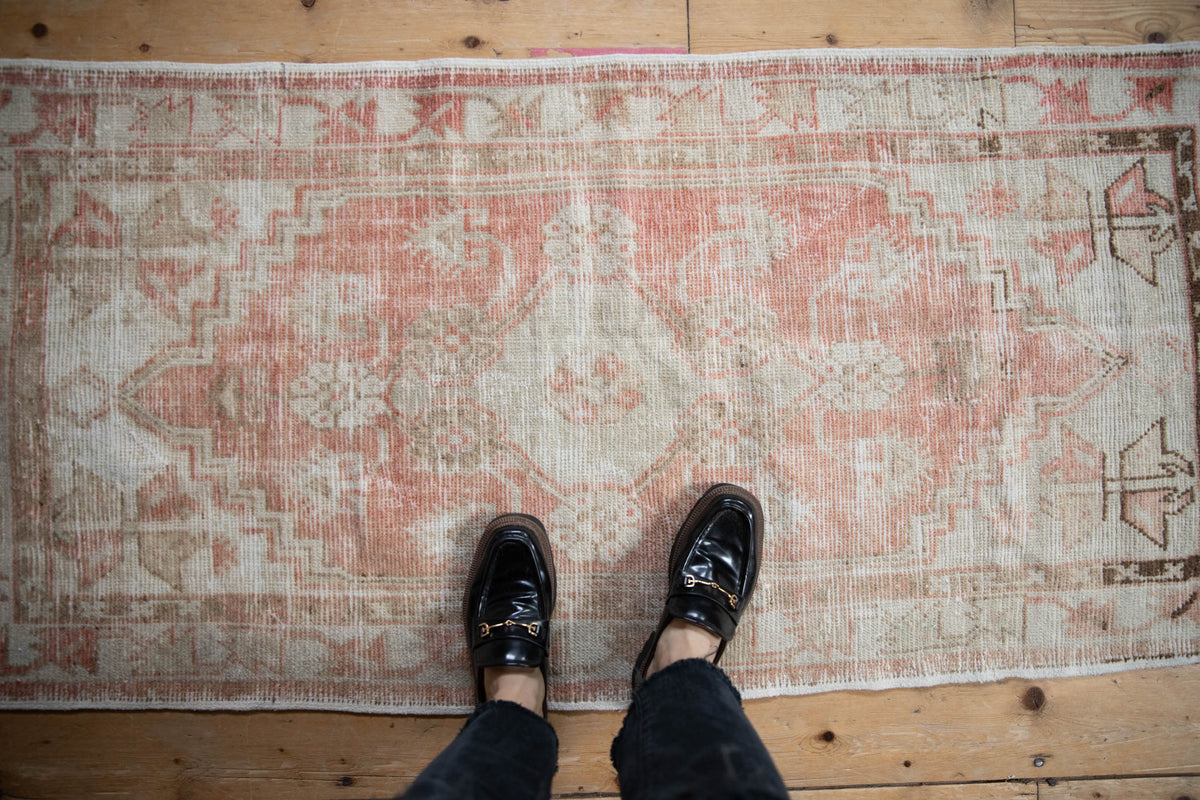 2.5x5.5 Vintage Distressed Oushak Rug Runner