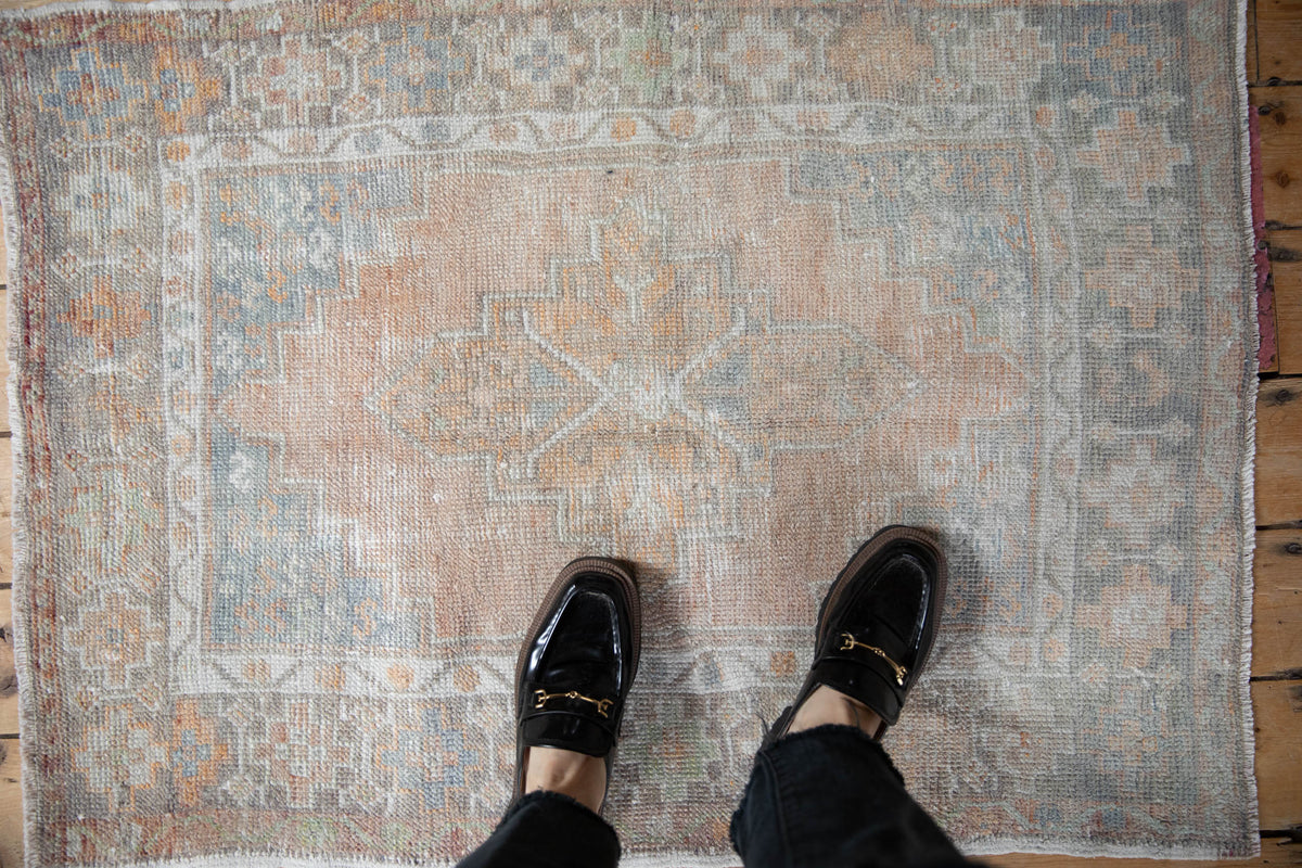 2.5x4 Vintage Distressed Oushak Rug