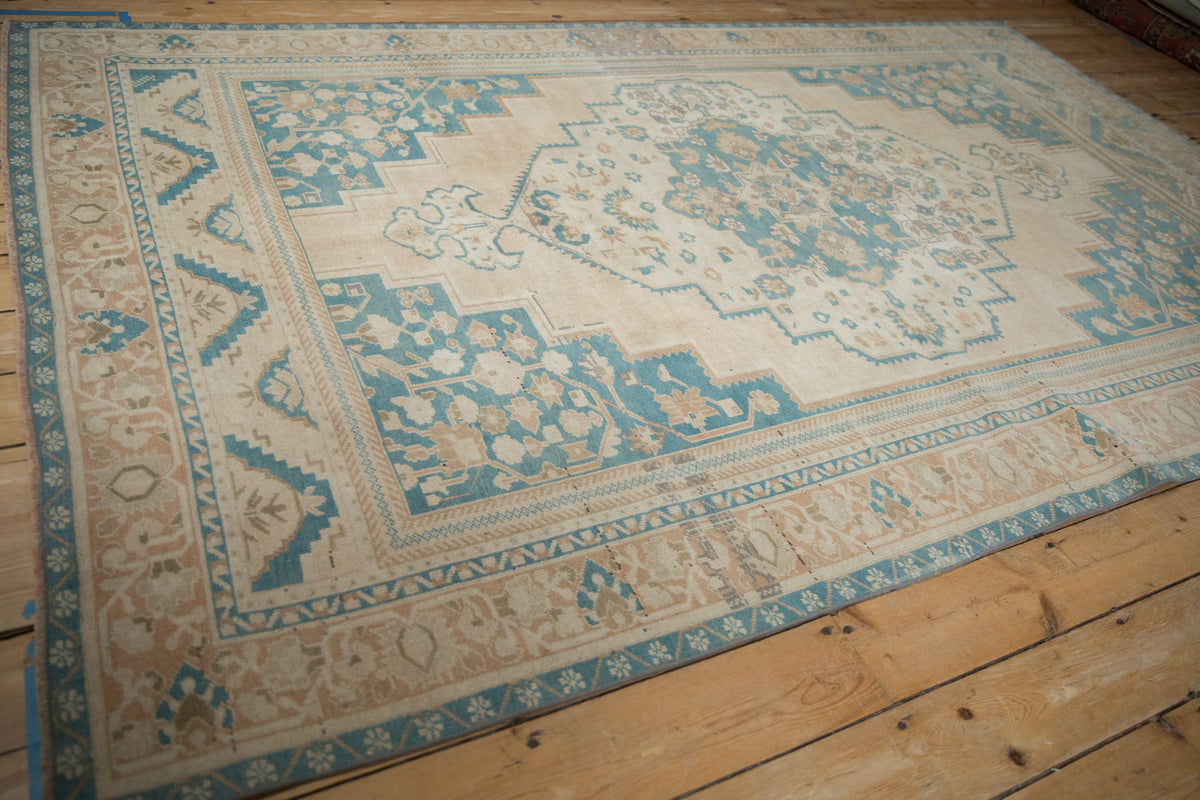 6x9.5 Vintage Distressed Oushak Carpet