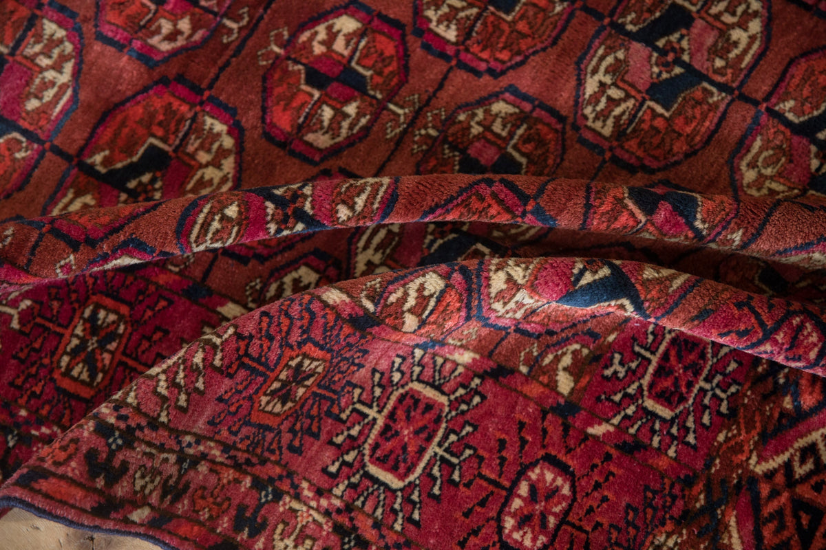 3.5x4 Antique Turkmen Square Rug