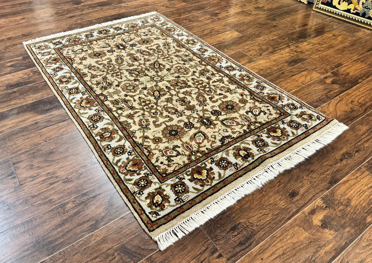 Pak Persian Rug 4x6, Floral Allover Vintage Oriental Carpet, Handmade Wool Rug - Jewel Rugs, view 3