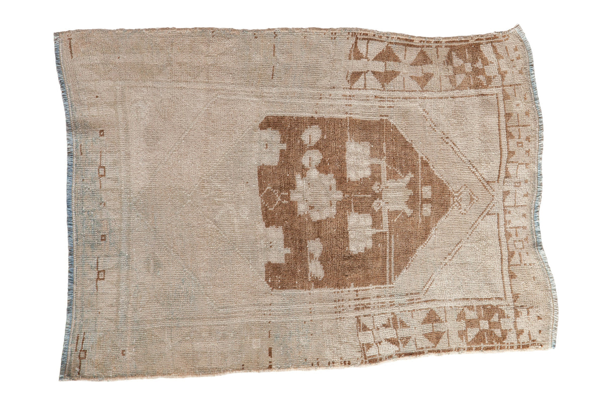 3x4 Vintage Distressed Oushak Square Rug