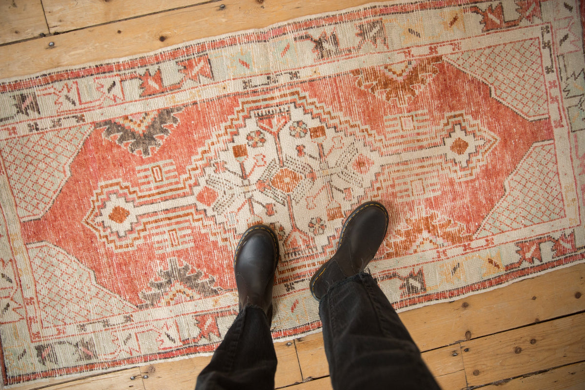 2.5x5.5 Vintage Distressed Oushak Rug Runner
