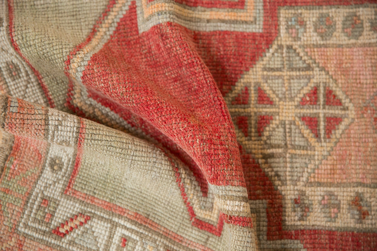 2.5x3 Vintage Distressed Oushak Square Rug