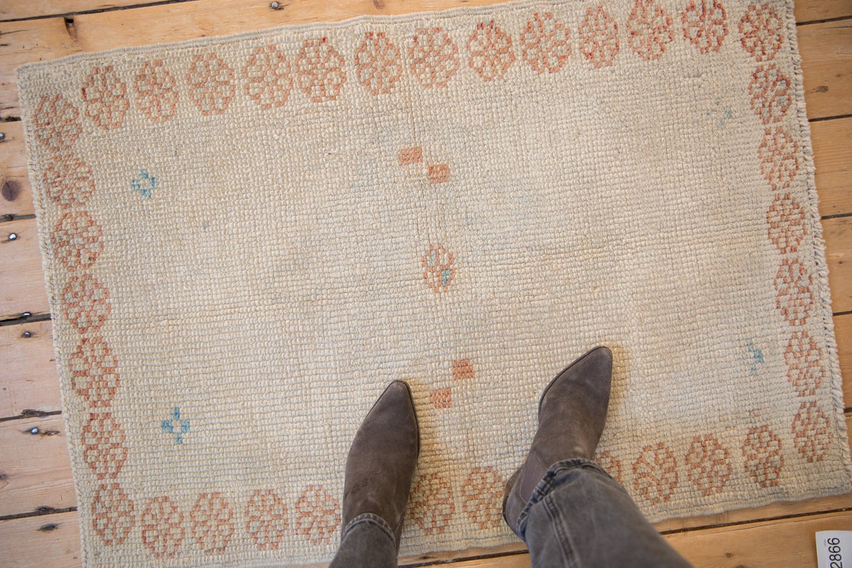 2.5x3.5 Distressed Oushak Rug