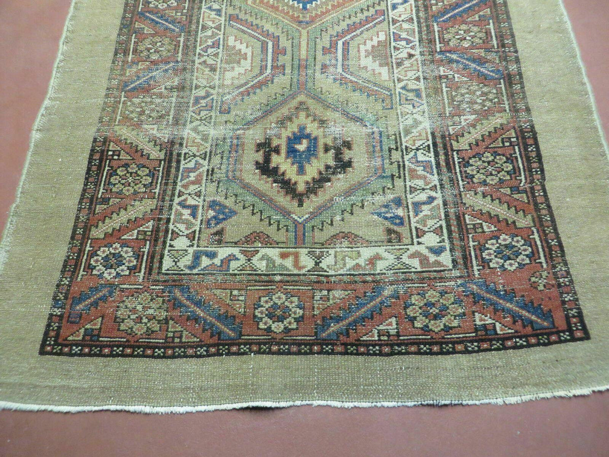 3'4" X 12' Antique Hand Made Turkish Wool Rug Runner Carpet Camel Hair Nice - Jewel Rugs, view 6