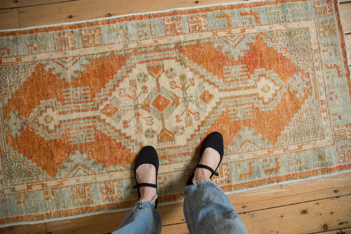 2.5x5.5 Vintage Distressed Oushak Rug Runner