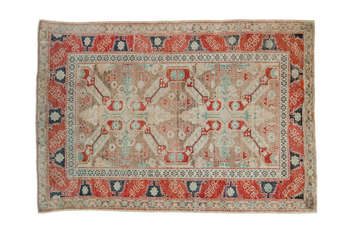4x5.5 Vintage Distressed Anatolian Rug