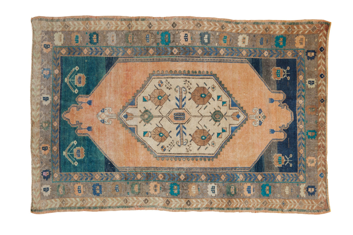 4x6 Vintage Distressed Oushak Rug